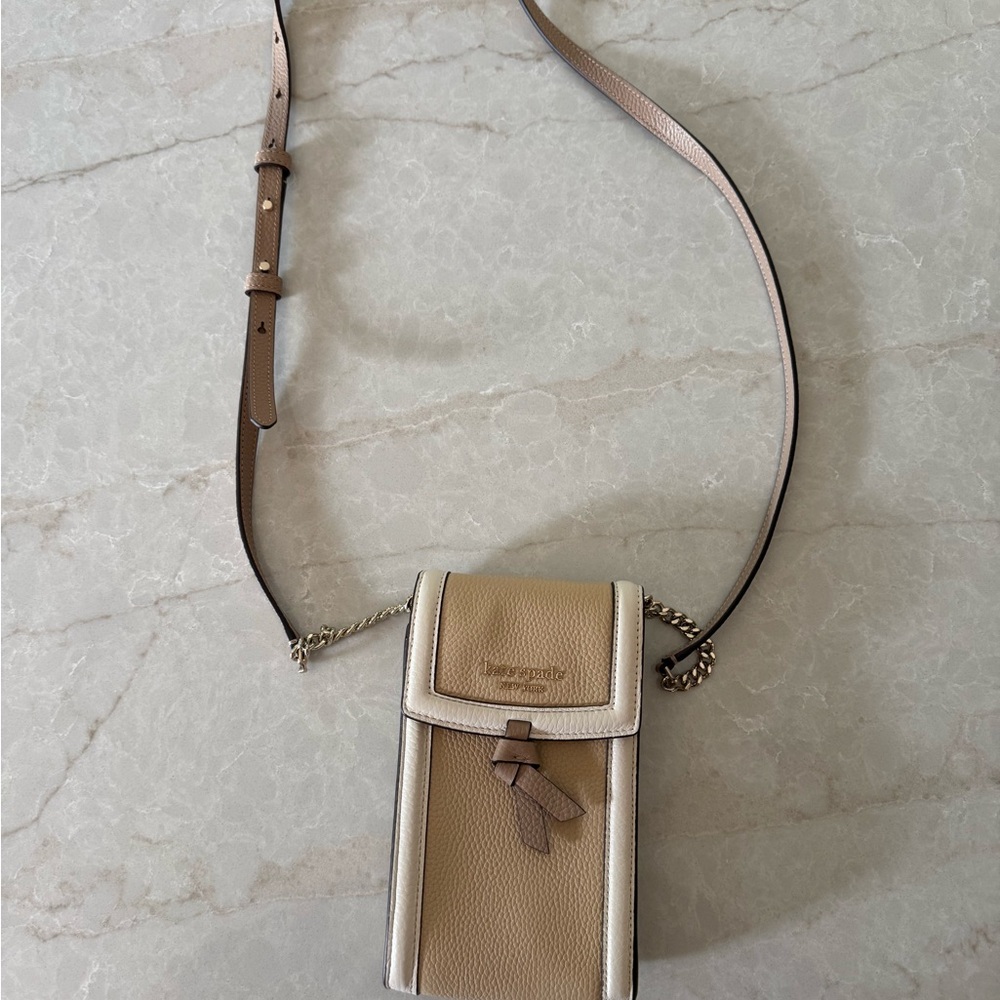 Kate Spade Tan and Cream Crossbody Bag